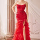 Strapless Lace & Tulle Mermaid Formal Evening Gown by Andrea & Leo Couture - A1255 - Special Occasion