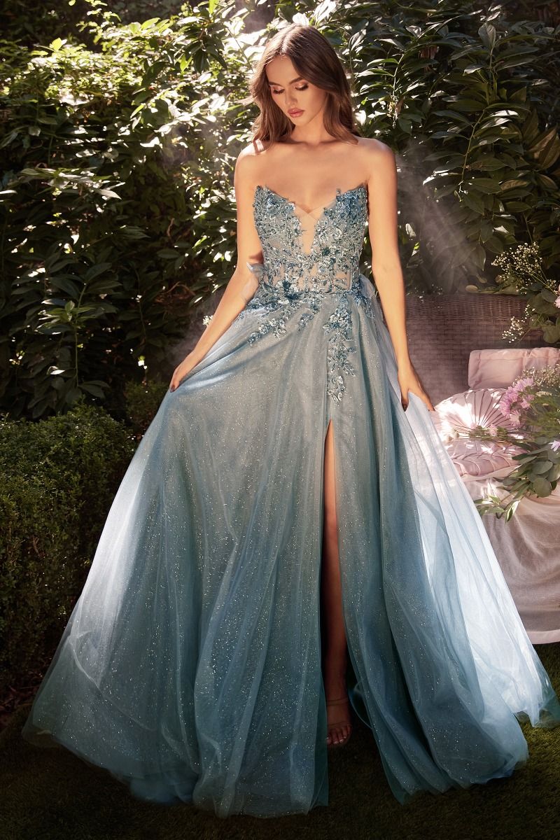 Strapless Layered Tulle Formal Evening Gown by Andrea & Leo Couture - A1303 - Special Occasion