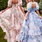 Floral Sweetheart Neckline Leg Slit Formal Evening Gown by Andrea & Leo Couture - A1336 - Special Occasion/Curves