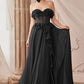 Strapless Chiffon Ruffle A-Line Formal Evening Gown by Andrea & Leo Couture - A1341 - Special Occasion