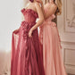 Strapless Chiffon Ruffle A-Line Formal Evening Gown by Andrea & Leo Couture - A1341 - Special Occasion