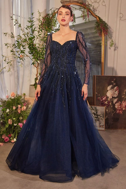 Sequin Sweetheart Neckline A-Line Gown by Andrea and Leo A1367 - Special Occasion/curves