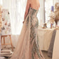Embellished One Shoulder Leg Slit Gown by Andrea and Leo A1376 - Special Occasion/Curves