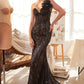 Beaded One Shoulder Mermaid Gown by Andrea and Leo A1392 - Special Occasion/Curves