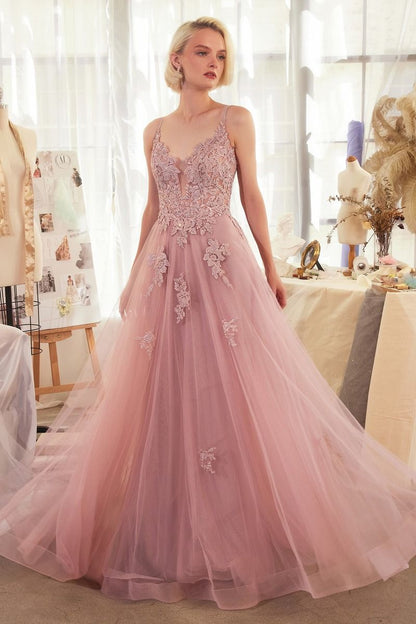 Layered Tulle Thin Straps A-Line Gown by Andrea and Leo A1417 - Special Occasion/curves