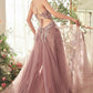 Lace Applique V-Neckline Gown by Andrea and Leo A1419 - Special Occasion