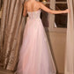 Glitter Deep V-Neckline A-Line Gown by Andrea and Leo A1477 - Special Occasion