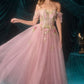 3D Floral Embroidery A-Line Gown by Andrea and Leo A1479 - Special Occasion
