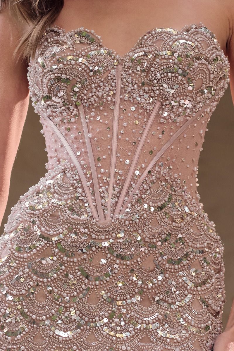 Fitted Strapless Sheath Gown by Andrea and Leo A1481 - Special Occasion