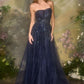 Strapless Soft Floral A-Line Gown by Andrea and Leo A1491 - Special Occasion