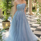 Strapless Soft Floral A-Line Gown by Andrea and Leo A1491 - Special Occasion