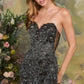 Strapless Sweetheart Leg Slit Gown by Andrea and Leo A1494 - Special Occasion