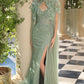 Strapless Sweetheart Leg Slit Gown by Andrea and Leo A1494 - Special Occasion
