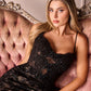 Floral Lace Bodice Leg Slit Gown by Andrea and Leo A1499 - Special Occasion