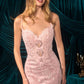 Floral Lace Bodice Leg Slit Gown by Andrea and Leo A1499 - Special Occasion