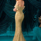 Sequin Off Shoulder Leg Slit Gown by Andrea and Leo A1507 - Special Occasion