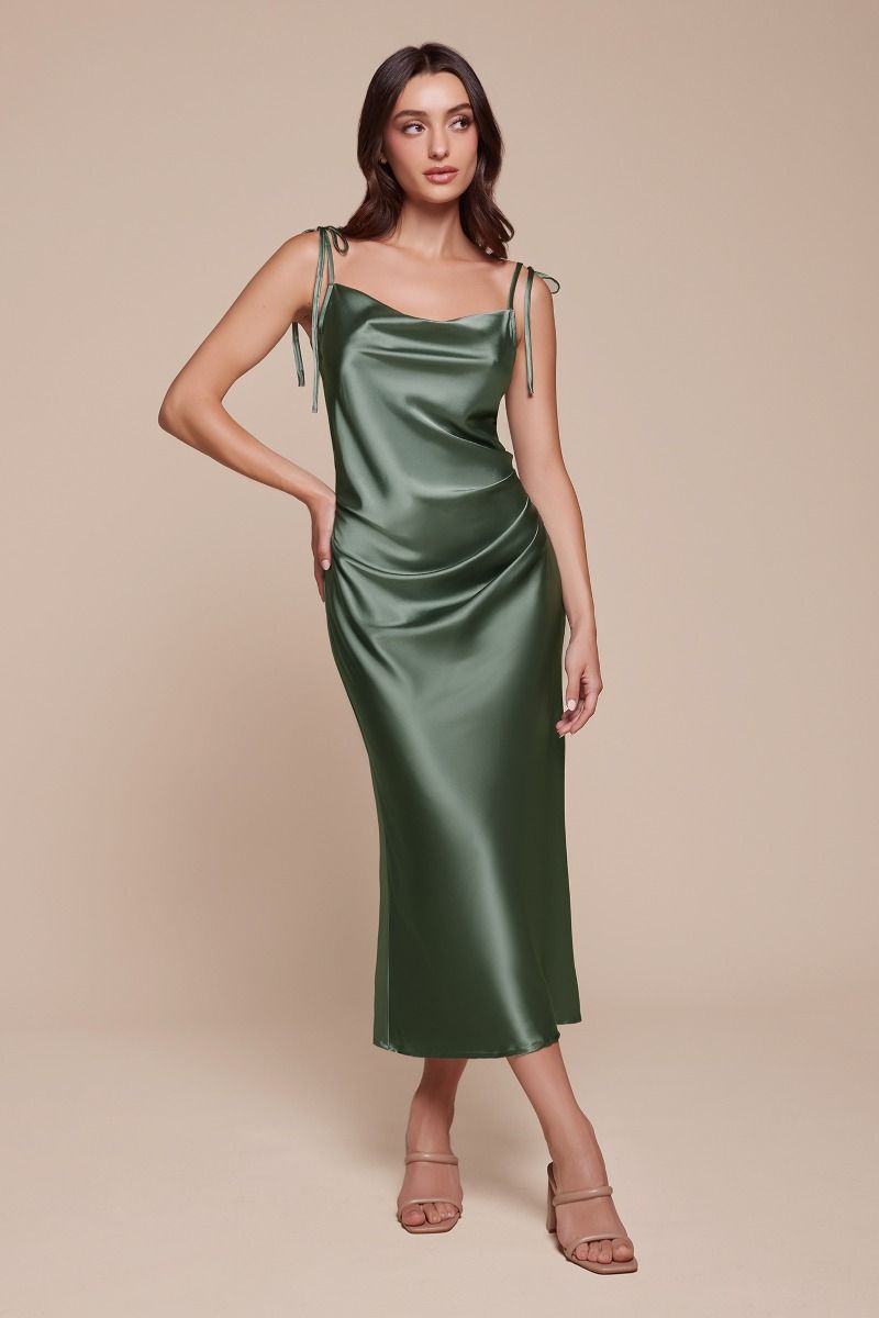 Cinderella Divine - BD103 Slim Fit Satin Midi/Short Dress