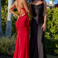 Gathered Stretch Satin Leg Silt Gown By Astee BD4002 - Women Evening Formal Gown - Special Occasion