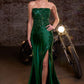 Stretch Satin Strapless Neckline Gown By Ladivine C168 - Women Evening Formal Gown - Special Occasion