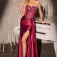 Strapless Illusion Mermaid Gown By Ladivine C169 - Women Evening Formal Gown - Special Occasion