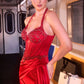 Halter Neckline Leg Slit Gown By Ladivine C173 - Women Evening Formal Gown - Special Occasion