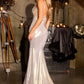 Sweetheart Neckline Leg Slit Gown By Ladivine CA115 - Women Evening Formal Gown - Special Occasion