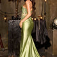 Fitted Strapless Embroidery Leg Slit Gown By Ladivine CA119 - Women Evening Formal Gown - Special Occasion