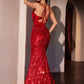 Sweetheart Neckline Sheath Gown By Ladivine CC0401B - Women Evening Formal Gown - Special Occasion