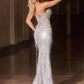 Crystal Sweetheart Neckline Gown By Ladivine CC0801 - Women Evening Formal Gown - Special Occasion