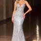 Crystal Sweetheart Neckline Gown By Ladivine CC0801 - Women Evening Formal Gown - Special Occasion