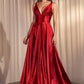 Glimmering Stretch Satin A-Line Gown by Cinderella Divine CC2349 - Special Occasion