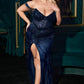 Off The Shoulder Fully Beaded Gown By Ladivine CC324 - Women Evening Formal Gown - Special Occasion