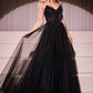 Strapless Pointed Neckline Gown By Ladivine CC415 - Women Evening Formal Gown - Special Occasion