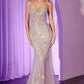 Sequins Strapless Fitted Gown By Ladivine CC416 - Women Evening Formal Gown - Special Occasion/Curves