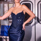 Off The Shoulder Leg Slit Gown By Ladivine CC456 - Women Evening Formal Gown - Special Occasion