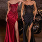 Strapless Sweetheart Neckline Gown By Ladivine CC463 - Women Evening Formal Gown - Special Occasion