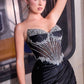 Beaded Strapless Neckline Gown By Ladivine CC490 - Women Evening Formal Gown - Special Occasion