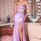 Beaded Strapless Neckline Gown By Ladivine CC490 - Women Evening Formal Gown - Special Occasion