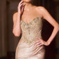 Embroidery Strapless Sweetheart Gown By Ladivine CC491 - Women Evening Formal Gown - Special Occasion
