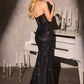 Strapless Sweetheart Leg Slit Gown By Ladivine CC492 - Women Evening Formal Gown - Special Occasion