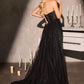 Strapless Sweetheart Leg Slit Gown By Ladivine CC492 - Women Evening Formal Gown - Special Occasion