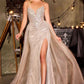 Strapless Sweetheart Leg Slit Gown By Ladivine CC492 - Women Evening Formal Gown - Special Occasion
