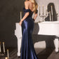 Off The Shoulder High Leg Slit Gown By Ladivine CC494 - Women Evening Formal Gown - Special Occasion