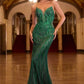 Strapless Embellished Mermaid Gown by Cinderella Divine CC6018 - Special Occasion