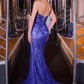 Strapless Illusion Neckline Gown By Ladivine CC8262 - Women Evening Formal Gown - Special Occasion