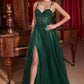 Sweetheart Neckline Tulle A-Line Gown by Cinderella Divine CD0234 -  Special Occasion/Curves