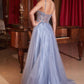 Sweetheart Neckline Tulle A-Line Gown by Cinderella Divine CD0234 -  Special Occasion/Curves