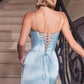 Embellished Satin Sexy Corset Gown by Cinderella Divine CD306 - Special Occasion