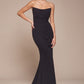 Strapless Chiffon Scoop Neckline Gown by Cinderella Divine CD357 - Special Occasion/Curves