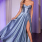 Strapless Satin A-Line Gown By Ladivine CD378 - Women Evening Formal Gown - Special Occasion/Curves